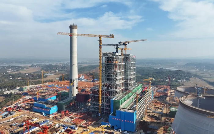 云顶集团XGT3100-160S超大塔助建大唐华银株洲百万火电项目